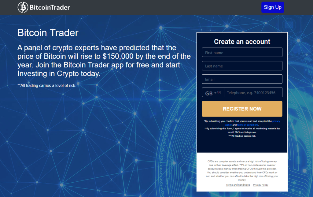Aplicación Bitcoin Trader